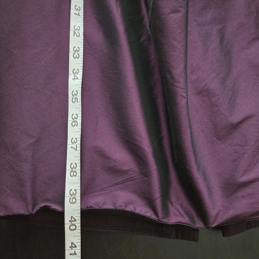 Byron Lars Beauty Mark Cocktail Dress Size 8 Plum Taffeta Peplum Sheath Glam - Picture 12 of 13